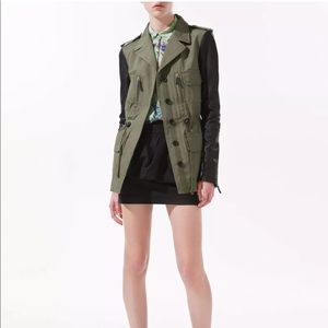 Zara Jackets & Coats - ZARA Safari Military Jacket w/ 100% Leather Sleeve Zara Jackets & Coats - ZARA Safari Military Jacket w/ 100% Leather Sleeve